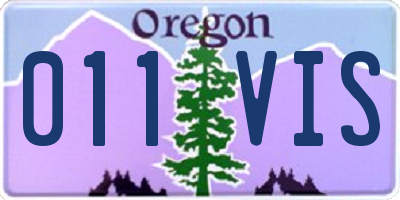 OR license plate 011VIS