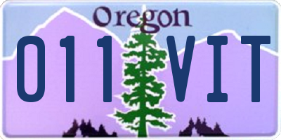 OR license plate 011VIT