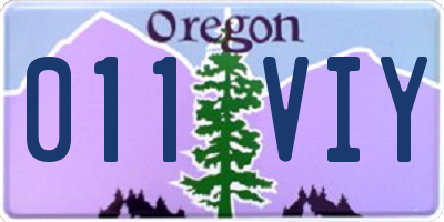 OR license plate 011VIY