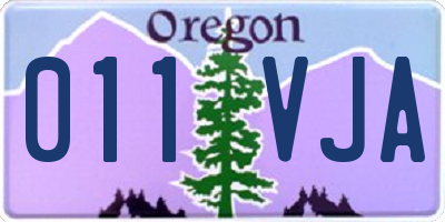 OR license plate 011VJA