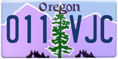 OR license plate 011VJC