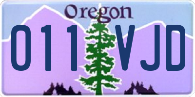 OR license plate 011VJD
