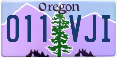 OR license plate 011VJI