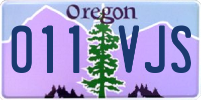 OR license plate 011VJS