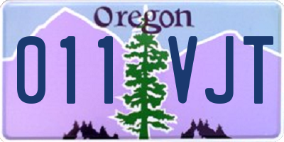 OR license plate 011VJT