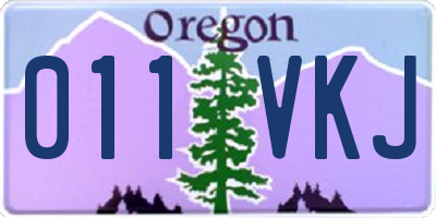 OR license plate 011VKJ