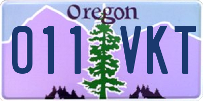 OR license plate 011VKT