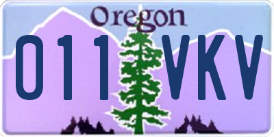 OR license plate 011VKV