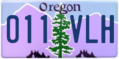 OR license plate 011VLH