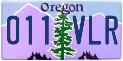 OR license plate 011VLR