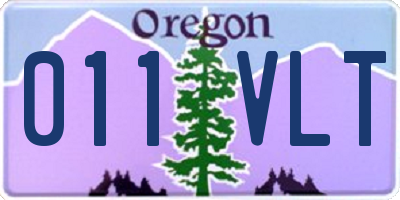 OR license plate 011VLT