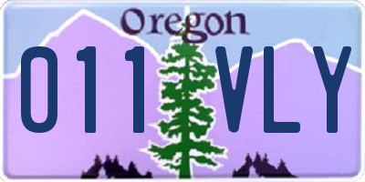 OR license plate 011VLY