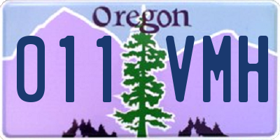 OR license plate 011VMH