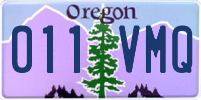 OR license plate 011VMQ