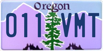 OR license plate 011VMT