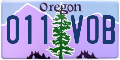 OR license plate 011VOB