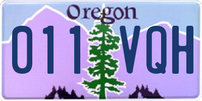 OR license plate 011VQH