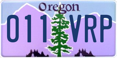 OR license plate 011VRP