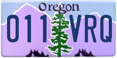 OR license plate 011VRQ