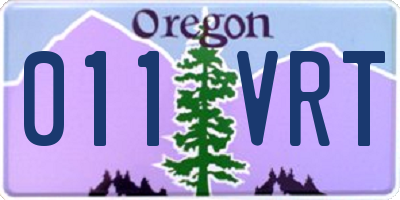OR license plate 011VRT