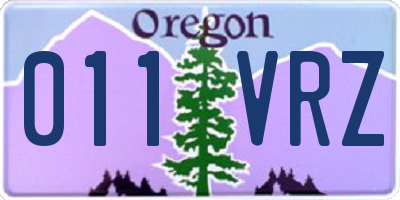 OR license plate 011VRZ