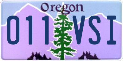 OR license plate 011VSI