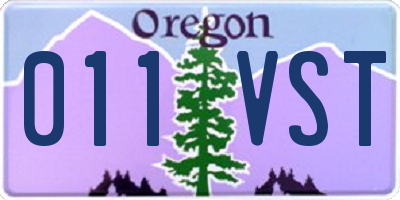 OR license plate 011VST