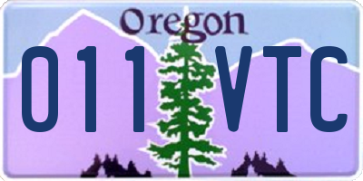 OR license plate 011VTC