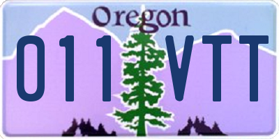 OR license plate 011VTT