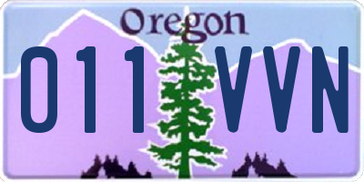 OR license plate 011VVN