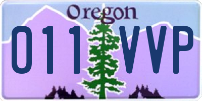 OR license plate 011VVP