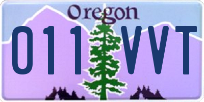 OR license plate 011VVT