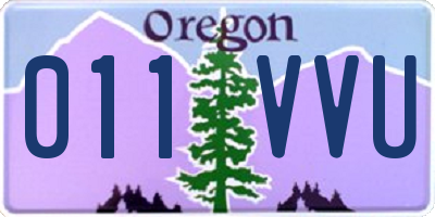 OR license plate 011VVU