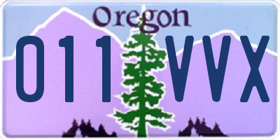 OR license plate 011VVX