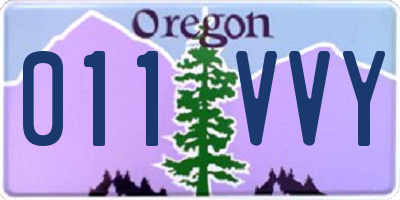 OR license plate 011VVY