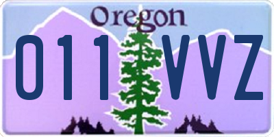 OR license plate 011VVZ