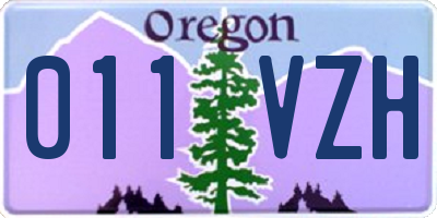 OR license plate 011VZH