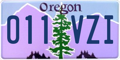 OR license plate 011VZI