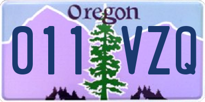 OR license plate 011VZQ