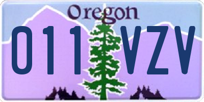 OR license plate 011VZV