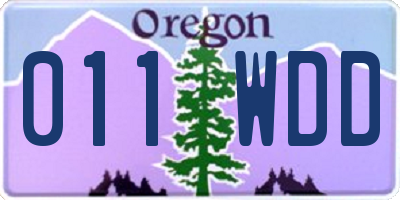 OR license plate 011WDD