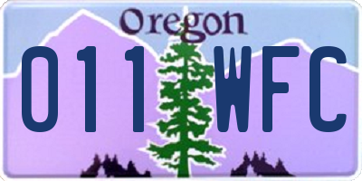 OR license plate 011WFC