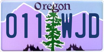 OR license plate 011WJD