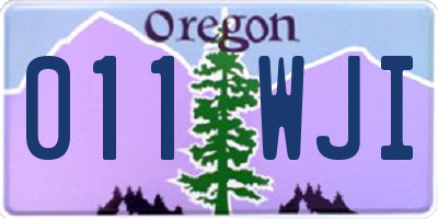 OR license plate 011WJI