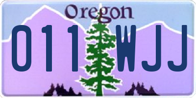 OR license plate 011WJJ