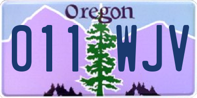 OR license plate 011WJV