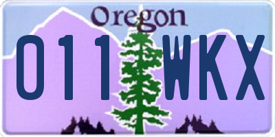 OR license plate 011WKX