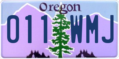 OR license plate 011WMJ