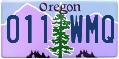 OR license plate 011WMQ
