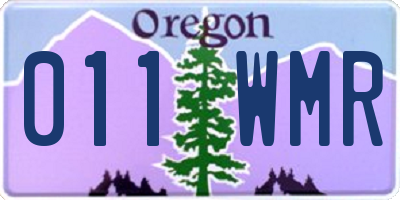 OR license plate 011WMR